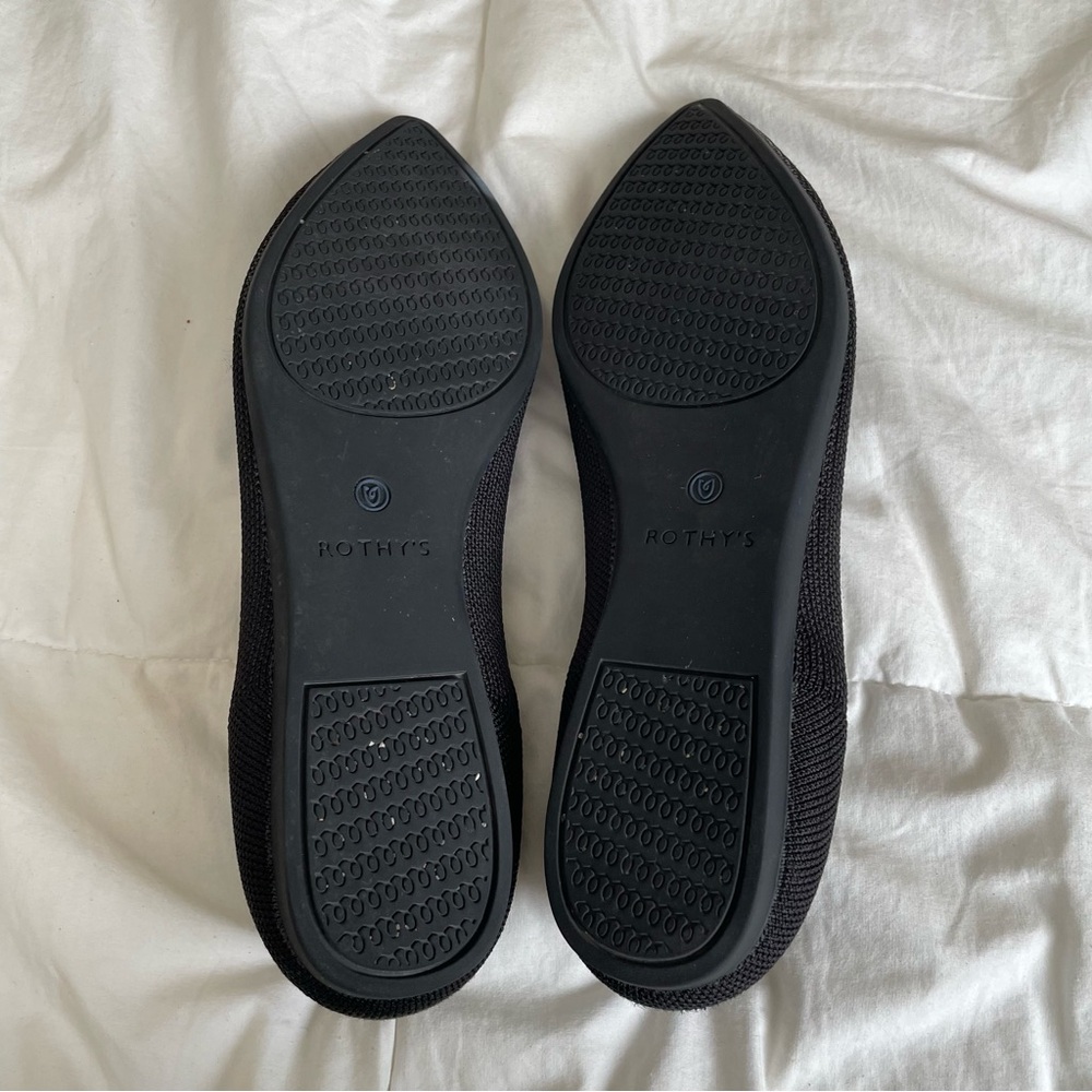 Rothy’s The Point Black Flats Women’s Size 8.5 - Picture 8 of 10